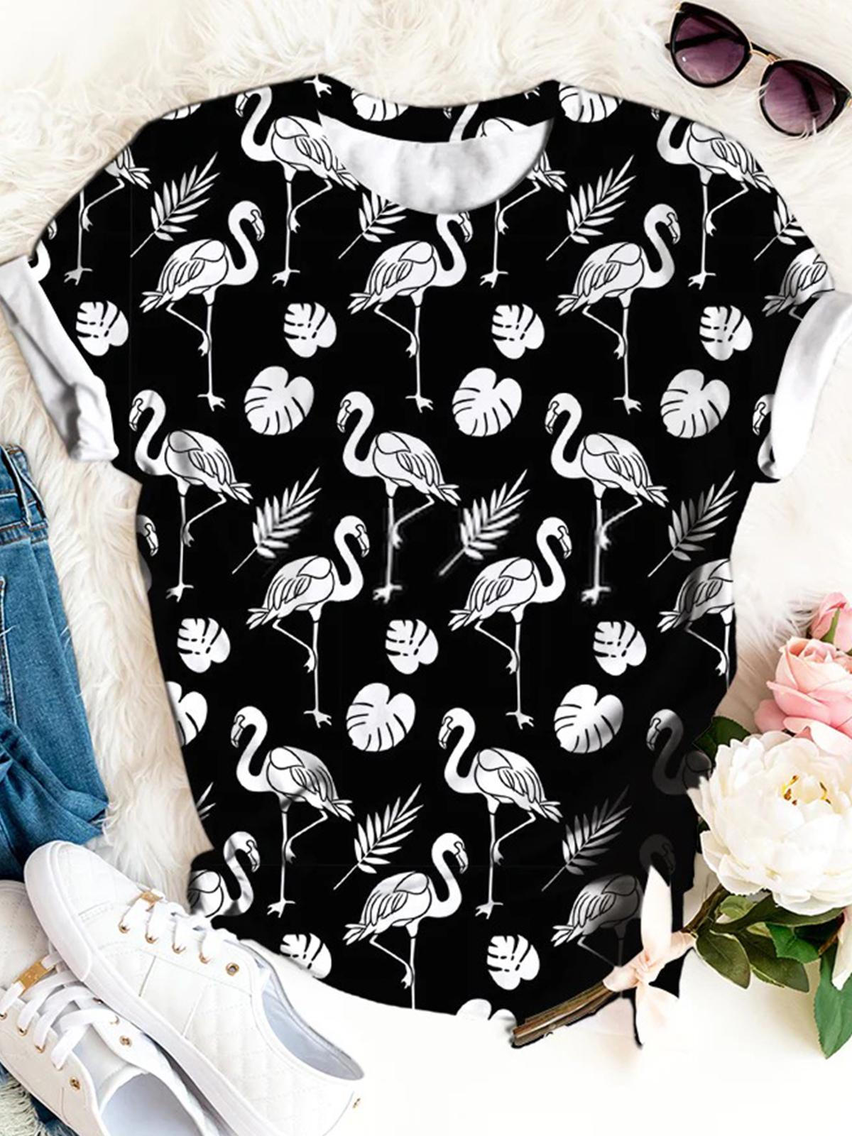 Flamingo Crew Neck T-shirt