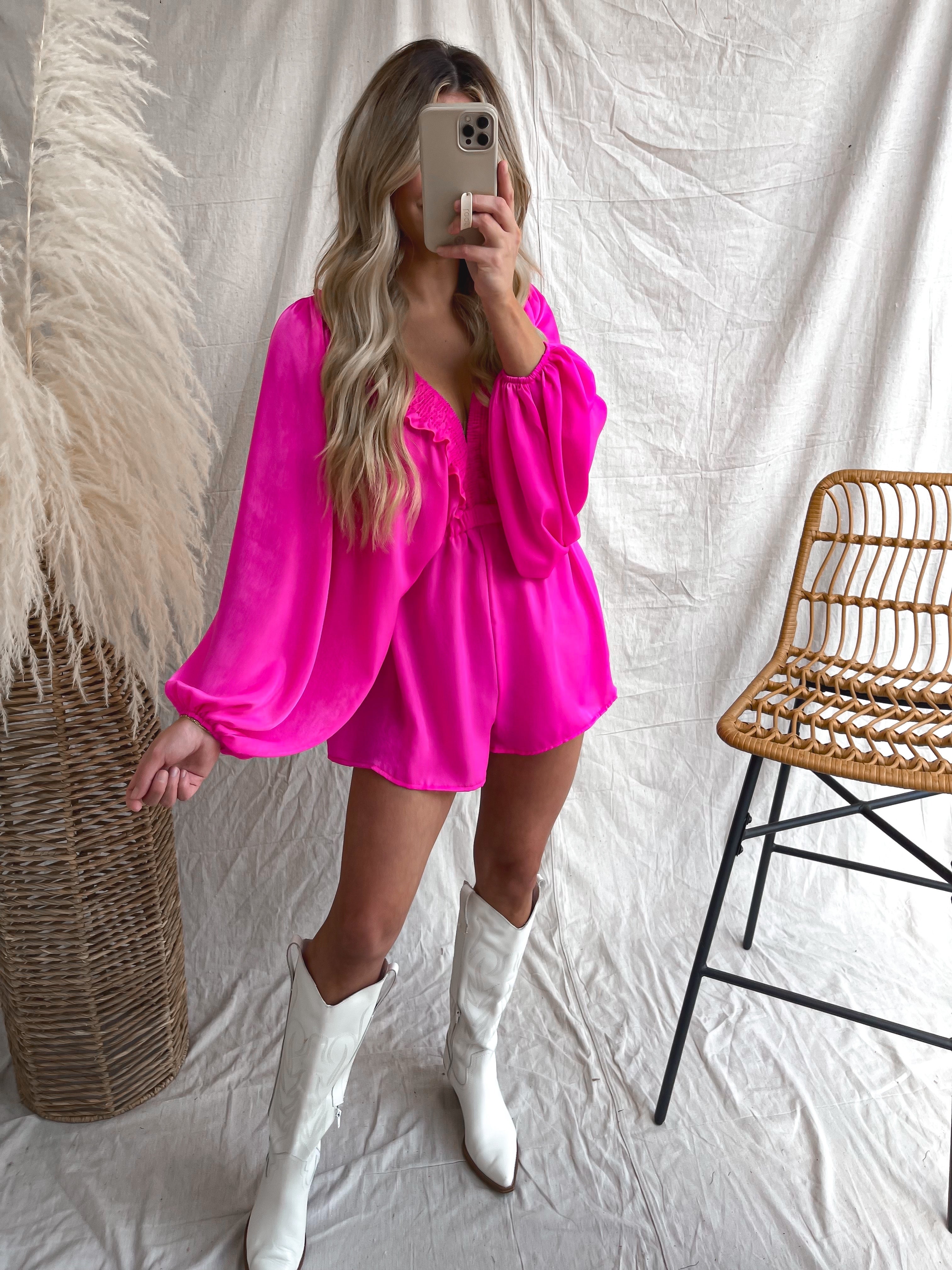 Next Level Romper in Pink