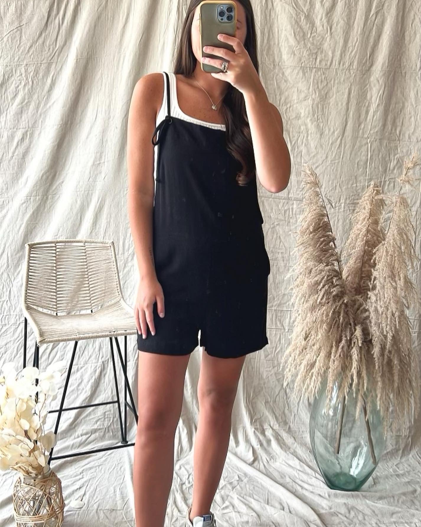 Laid Back Romper in Black